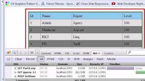 How to bind gridview using jquery and webservice Part 3