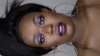 Purple SMOKY URBAN DECAY born to run Dark SKIN Summer makeup