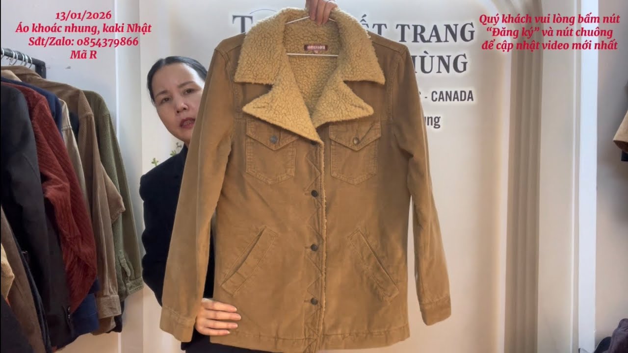 13/01/26 ÁO KHOÁC NHUNG KAKI HIỆU NHẬT ANH MỸ PHÁP ÚC/ ALOHA, UNITED ARROW, JUNGLE STORM/ 0854379866