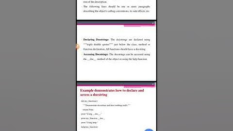 Doc string in python and good programming practices