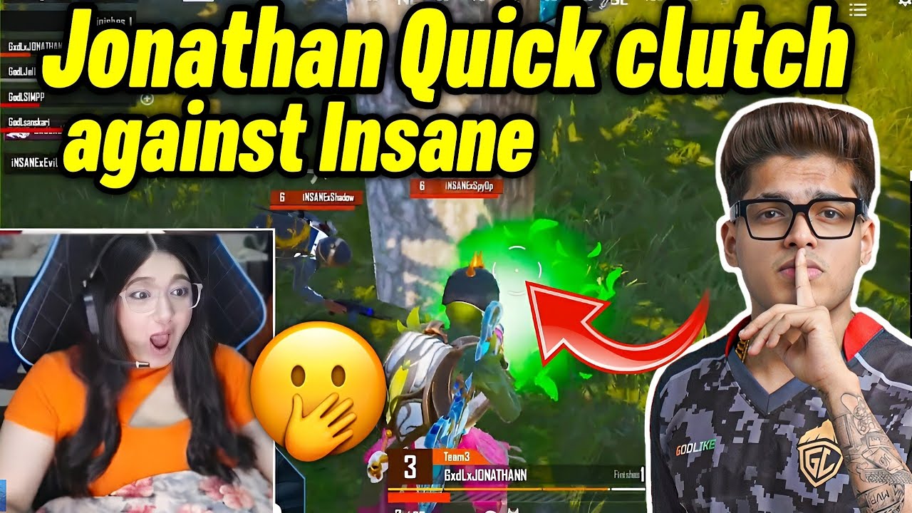 Jonathan quick clutch against team Insane 🥵 Godlike vs Insane 4v4 🔥 ...
