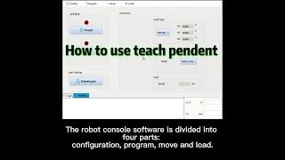 How to use teach pendent