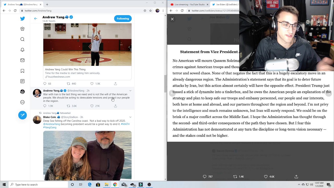 World War 3? The Candidates React - Jolah discusses the consequences of the execution of Qasem Soleimani and the reactions of the 2020 Democratic primary candidates.