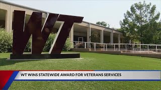 West Texas A&M University earns statewide award for veterans services