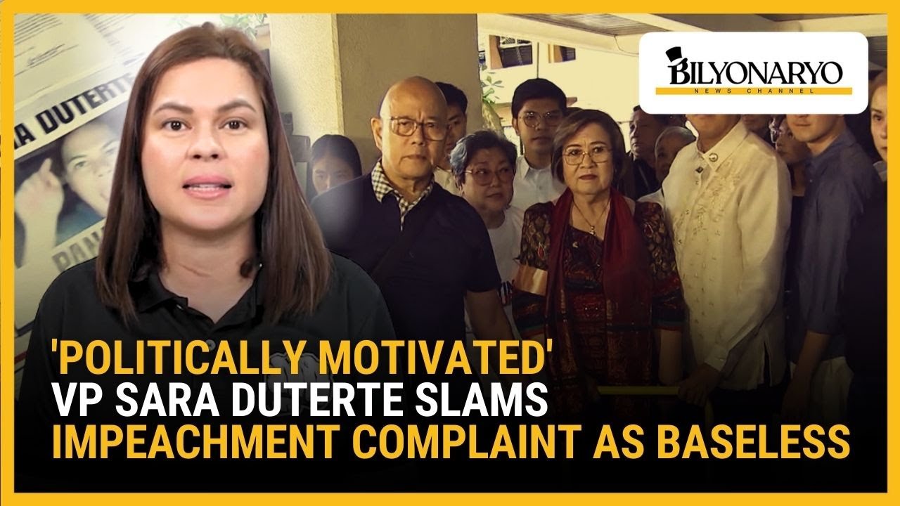 VP Sara Duterte slams impeachment complaint as politically ...