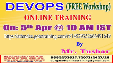 DEVOPS (FREE Workshop) Online Training @ DURGASOFT