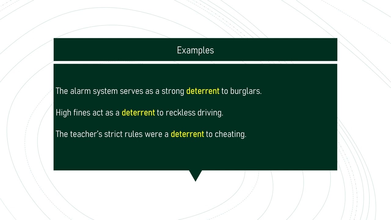 deterrent # Expand Your English Vocabulary