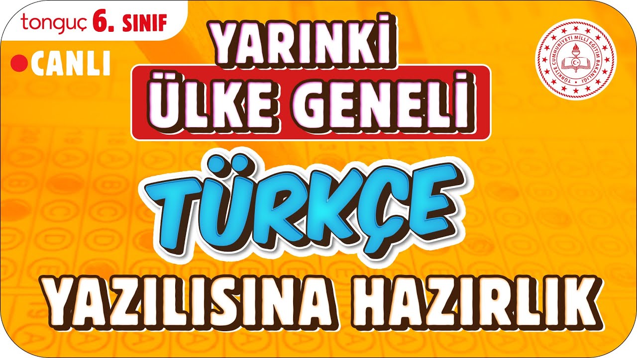 YARINKİ ÜLKE GENELİ TÜRKÇE SINAVINA HAZIRLIK ✍🏻 6. SINIF 