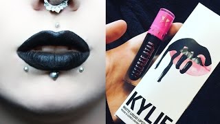 Black Lipstick Test & Review: Jeffree Star vs. Kylie Jenner | Toxic Tears