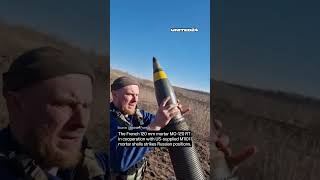 French 120Mm Mortar Mo-120 Rt With Us-Supplied M1101 Mortar Shells Strikes Russian Positions #Shorts