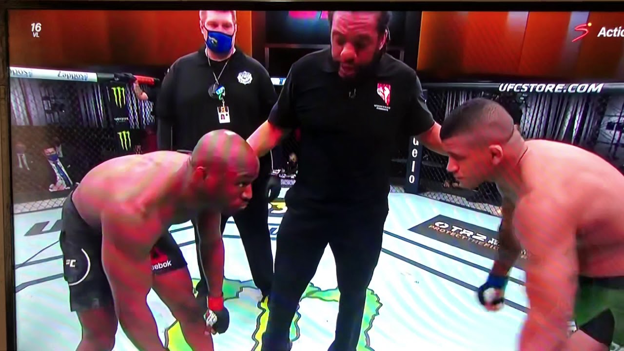 Kamaru Usman refuses to touch gloves with Gilbert Burns