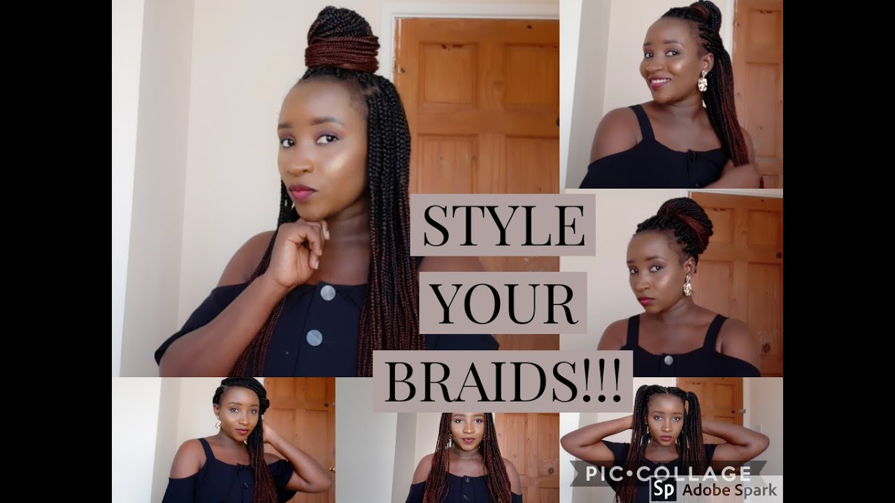 EASY WAYS TO STYLE BOX BRAIDS OR TWISTS #boxbraids #naturalhair #twists - YouTube