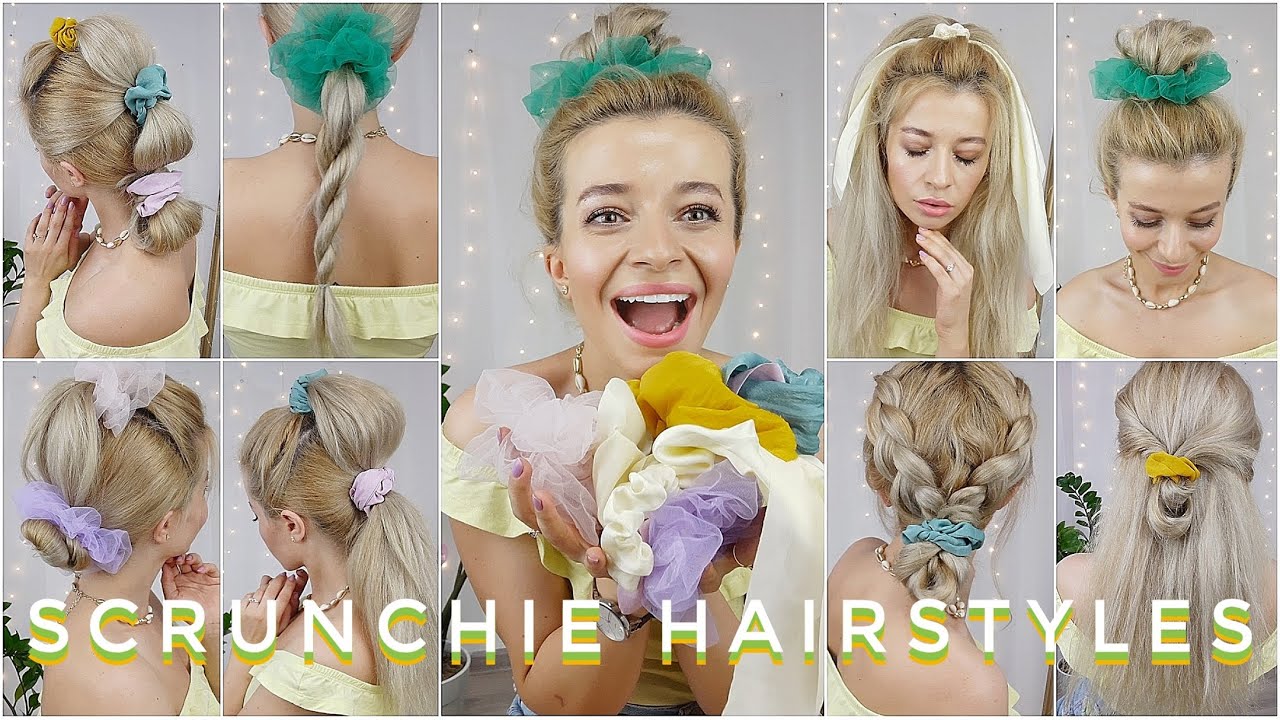 90 s Inspired Hairstyles Using Scrunchies Scrunchie Hairstyles YouTube 90 s Inspired Hairstyles Using Scrunchies Scrunchie Hairstyles YouTube