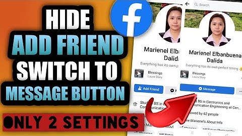 HOW TO HIDE ADD FRIEND BUTTON ON FACEBOOK 2022 | 2 SIMPLE SETTINGS