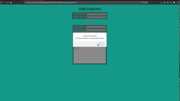 CS101 (Introduction to computing) assignment no 3 table creation using HTML and JavaScript