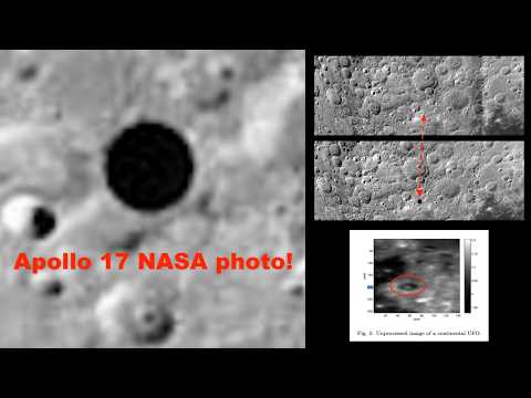 20 mile UFOs on Moon by Ukraine Scientists Confirmed by Apollo 17 photos and Italian UFO video!