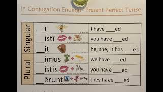 CC Cycle 2 week 7, 8, 19, 20 Latin with English Perfect Tense