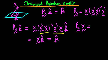 24 - Orthogonal Projection Operator in Least Squares - part 2