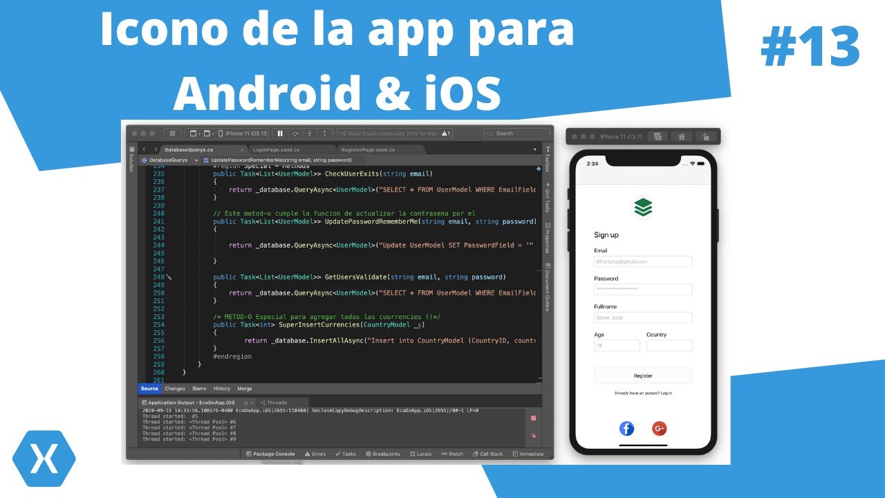 CURSO XAMARIN FORMS | Icono de la app para Android & iOS | #13 - YouTube