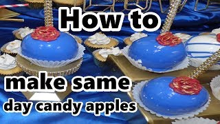 same day candy apples no bubbles