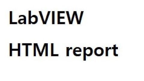LabVIEW HTML report @ apache