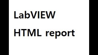 LabVIEW HTML report @ apache