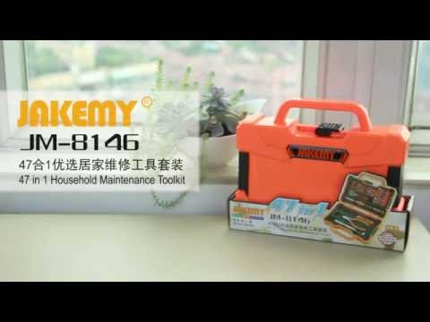 Jakemy Tool Case with 47 Electrician's Tool Set