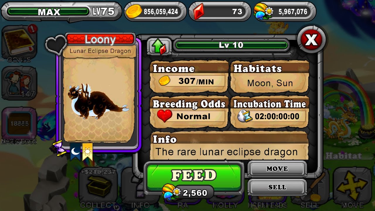 lunar eclipse dragon dragonvale