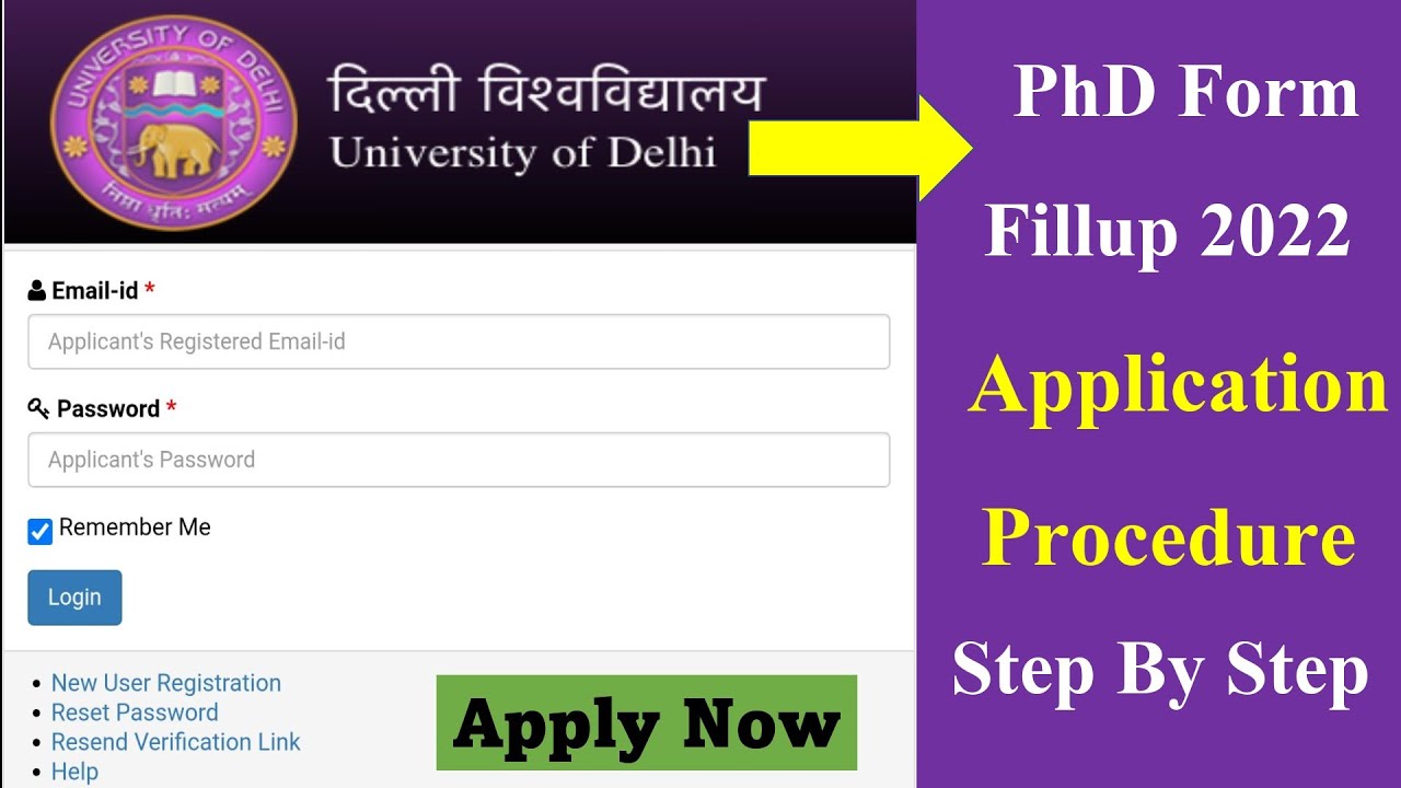 delhi university phd guidelines