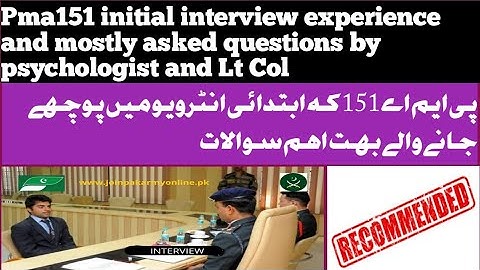 Pma151 initial interview experience and mostly asked questions//pma initial interview experience