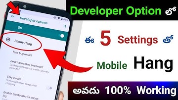 Developer Options 5 Hidden Settings to Fix Phone Hang Problem Permanent [100 % Working] In 2023