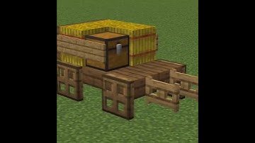 How To Make A Horse Cart In Minecraft. #minecraft #minecraftraj #shorts