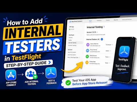 How to Add Internal Testers in TestFlight (App Store Connect) | iOS App Testing Guide #realapps