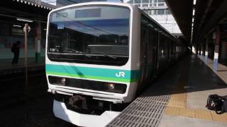 JRE231系0番台東マト118編成E531系0番台北千住駅発着シーン
