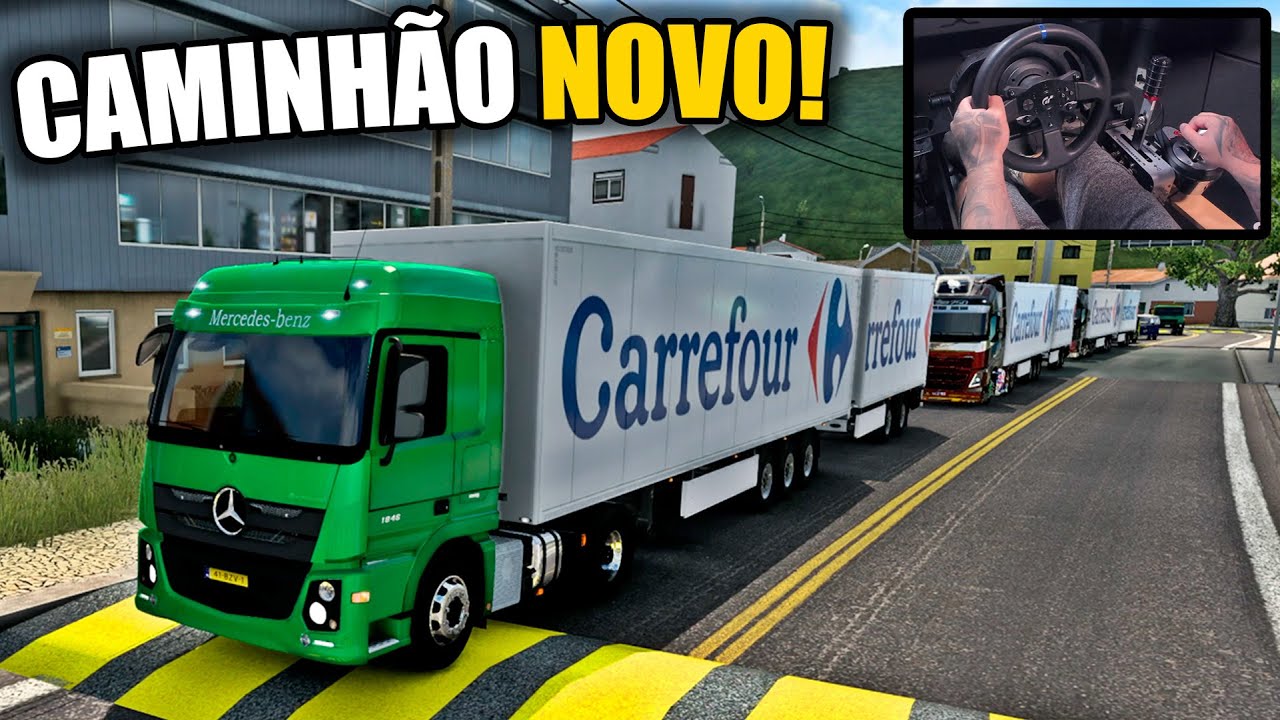 COMPREI UM CAMINHÃO NOVO - EURO TRUCK SIMULATOR 2 - Volante Thrustmaster T300 RS GT