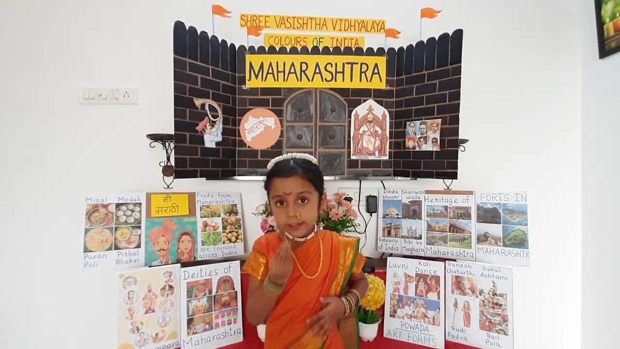 Aadya presents the state of  Maharashtra🚩🚩🚩A beautiful speech on Maharashtra🚩