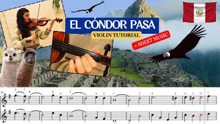 Download lagu 'El Cóndor Pasa' Violin Tutorial | with sheet music and play-along