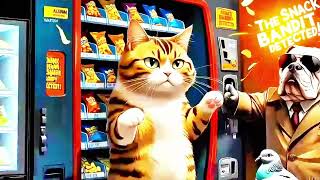 The Cat Caught 'Red-Pawed' Stealing Snacks