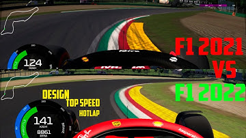 F1 2021 VS F1 2022 Side By Side Comparison Downforce Top Speed Hotlaps And Design Assetto Corsa