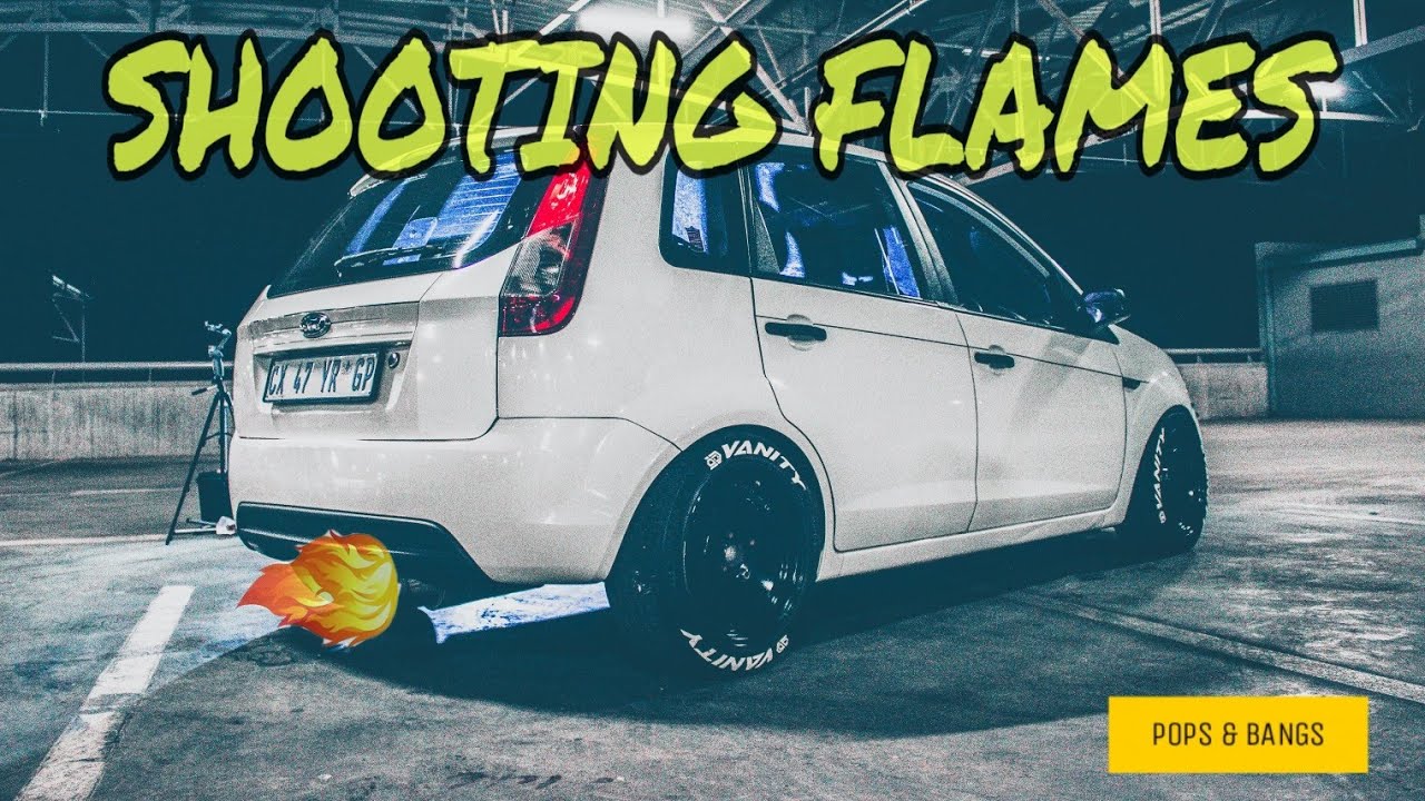 POPS & BANGS  - WORLDS FIRST FLAME SHOOTING FORD FIGO #