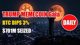 Daily Trump Memecoin Gala Btc Dips 3% Doj Seizes 701M