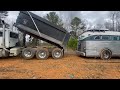 Tennessee acreage driveway upgrades and other updates dump trucks