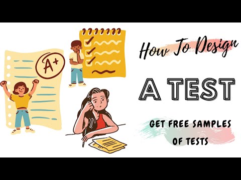 Video: How To Design A Test