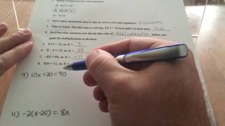 Equation Review Worksheet Algebra 1