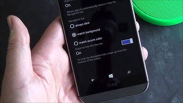 How the Nav bar works on the HTC One for Windows