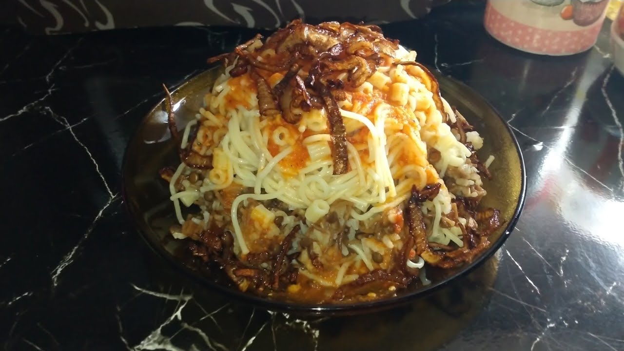 طريقة سهلة وجميلة للكشري بتكه 👌جديده وطعم خطييييييييير 😋❤️