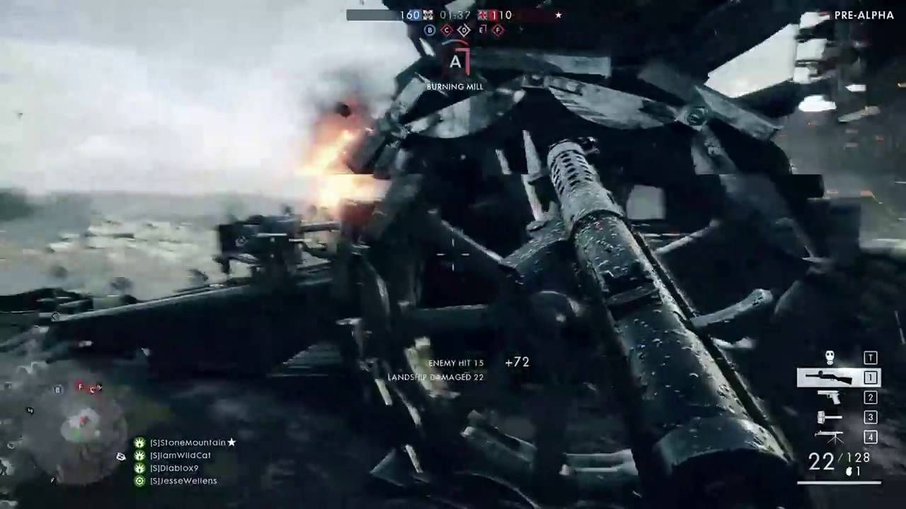 Battlefield 1 - Official Rain Gameplay And Zeppelin Crashes E3 2016 ...