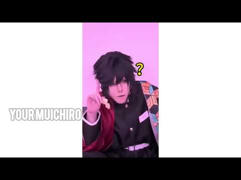 giyu cosplay video fuuny #demon slayer #kimetsunoyaiba #giyu tomioka #cosplay fuuny video tomioka 💋😂
