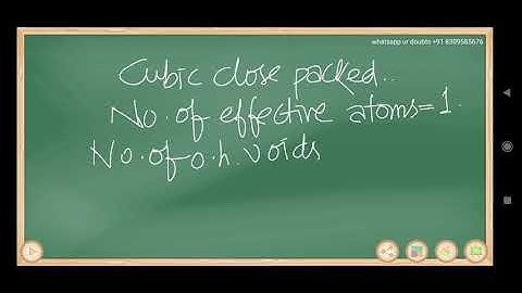 The number of octahedral voids per atom present in a cubic close packed structure is