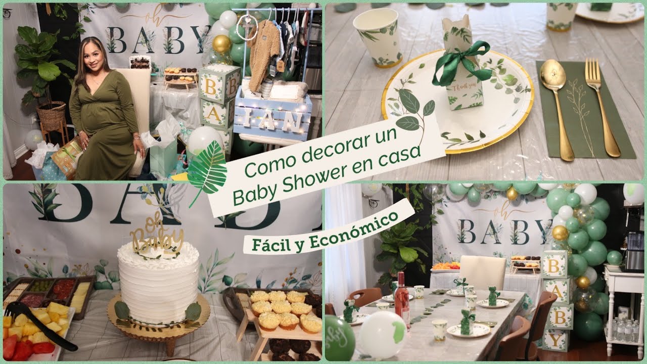 Como decorar un Baby Shower en casa sencillo y economico YouTube